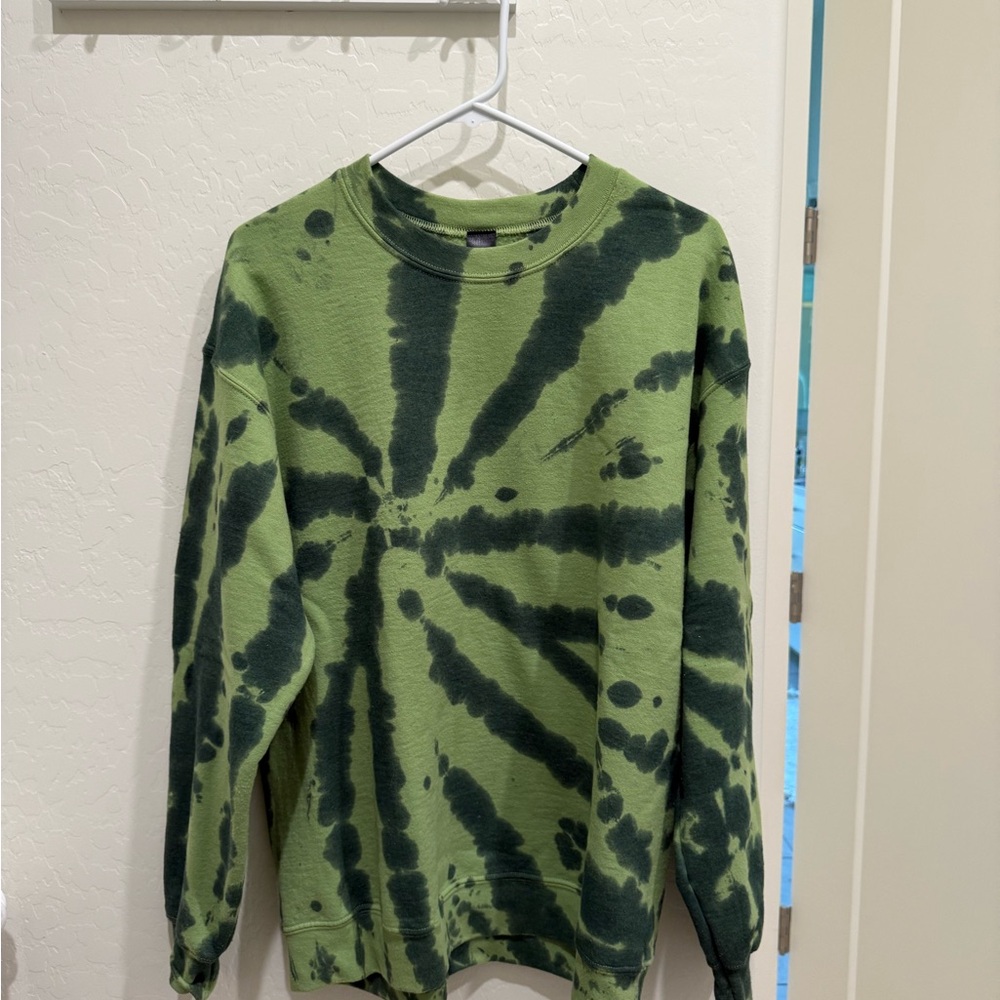 Green Tie-Dye Sweater